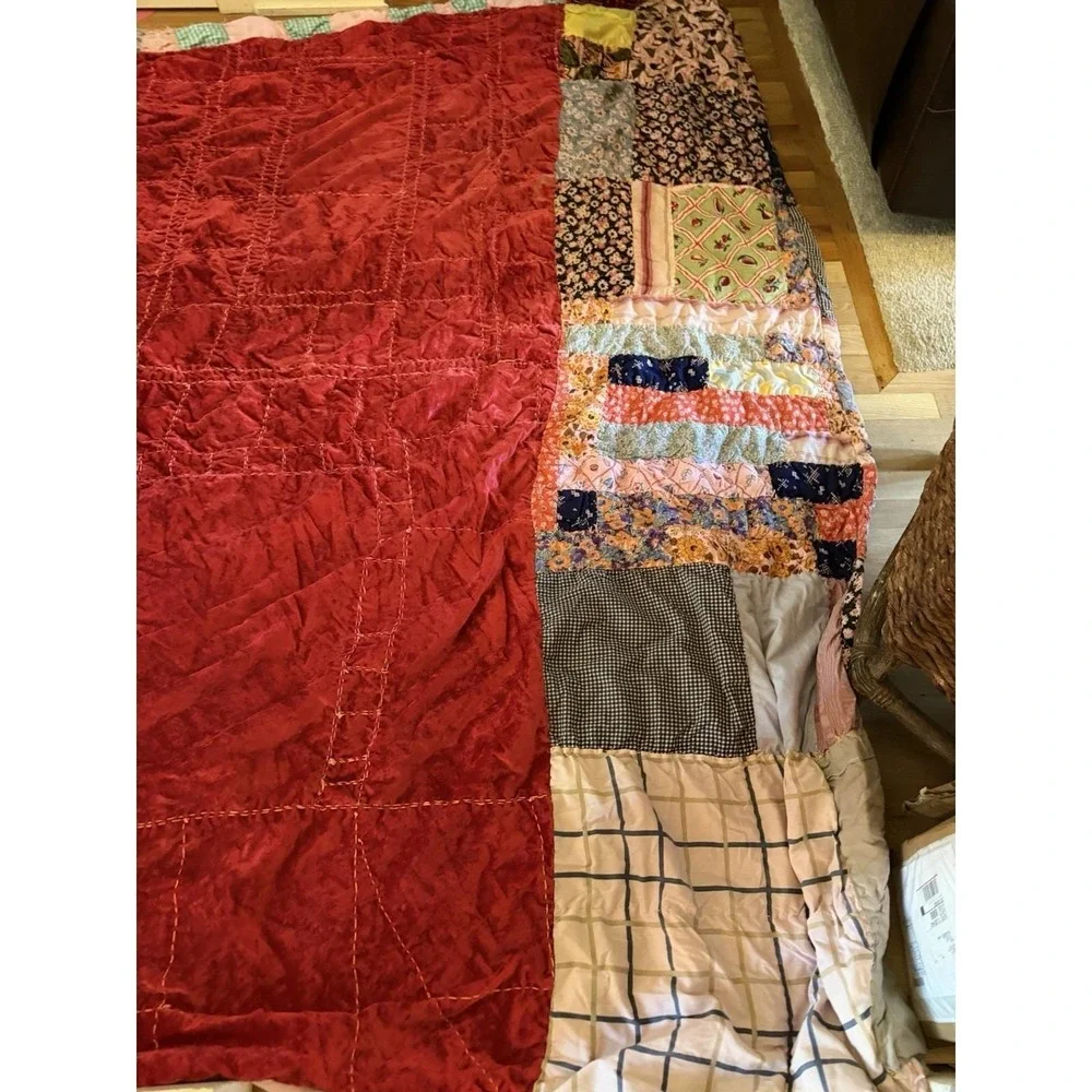 Giant Vintage Patchwork‎ Quilt Indian